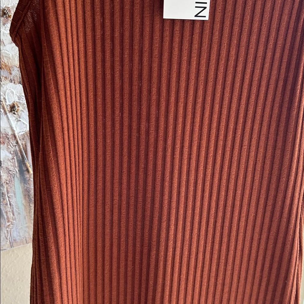 Nine West Sleeveless Midi Dress in Rich Brown - Picture 2 of 2